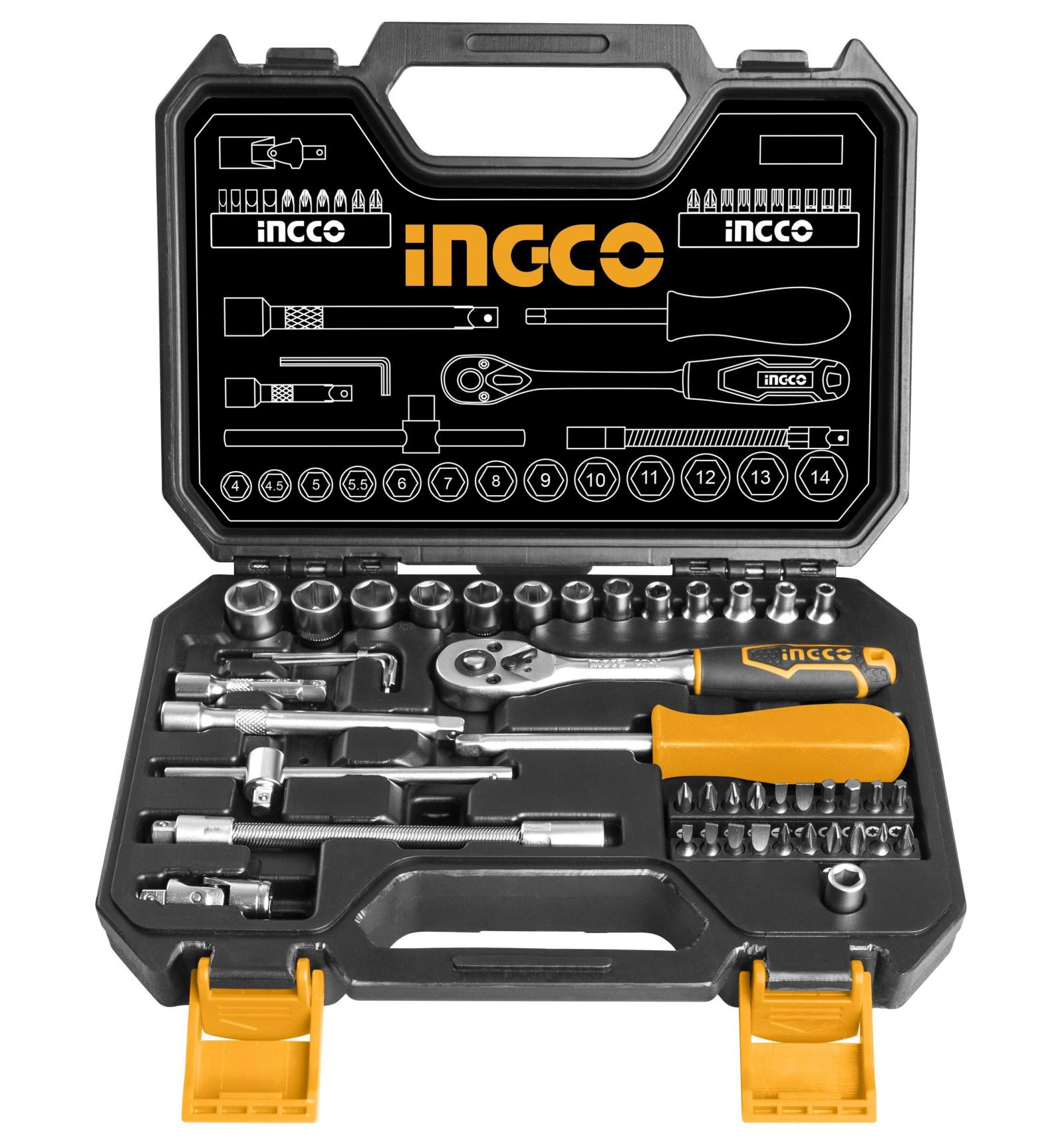 COFFRET DE 45 DOUILLES - INGCO